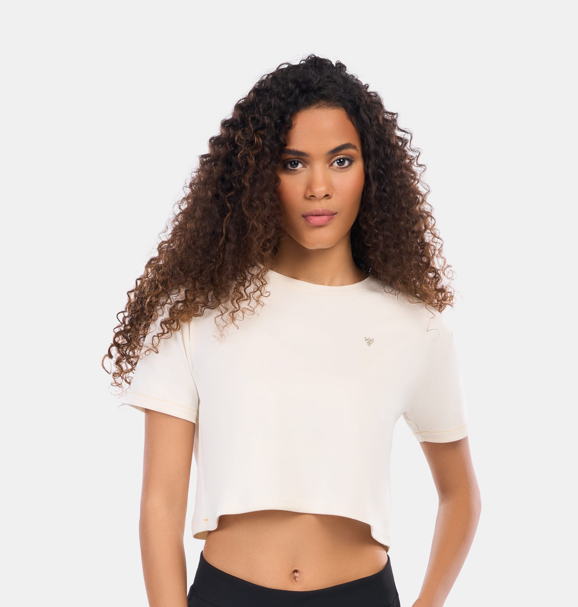 Doerkind Luxury Pimadelica Pima cotton Beige Women’s Crop Top Relaxed Fit