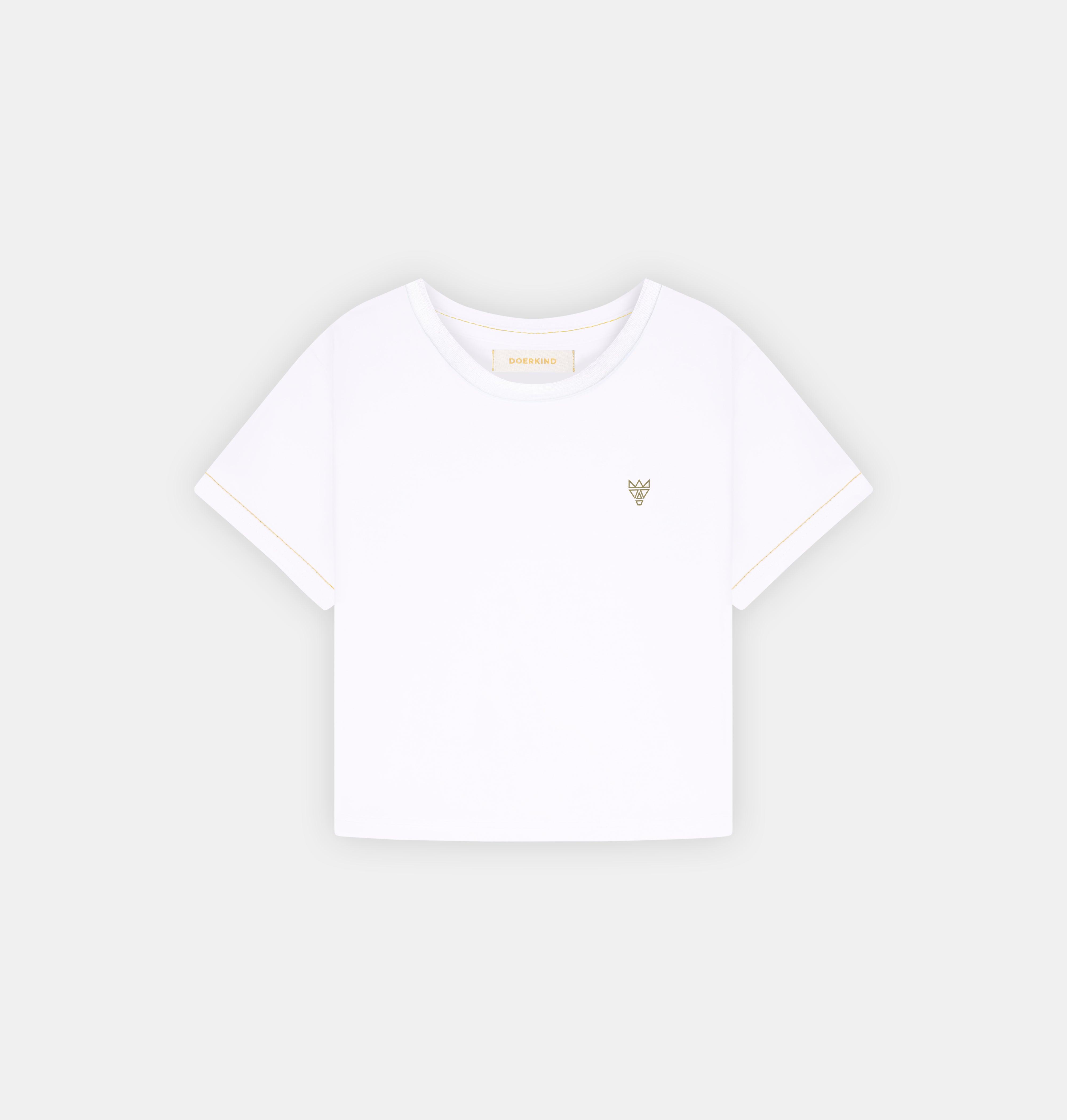 Doerkind Luxury Pimadelica Pima cotton White Women’s Crop Top Relaxed Fit