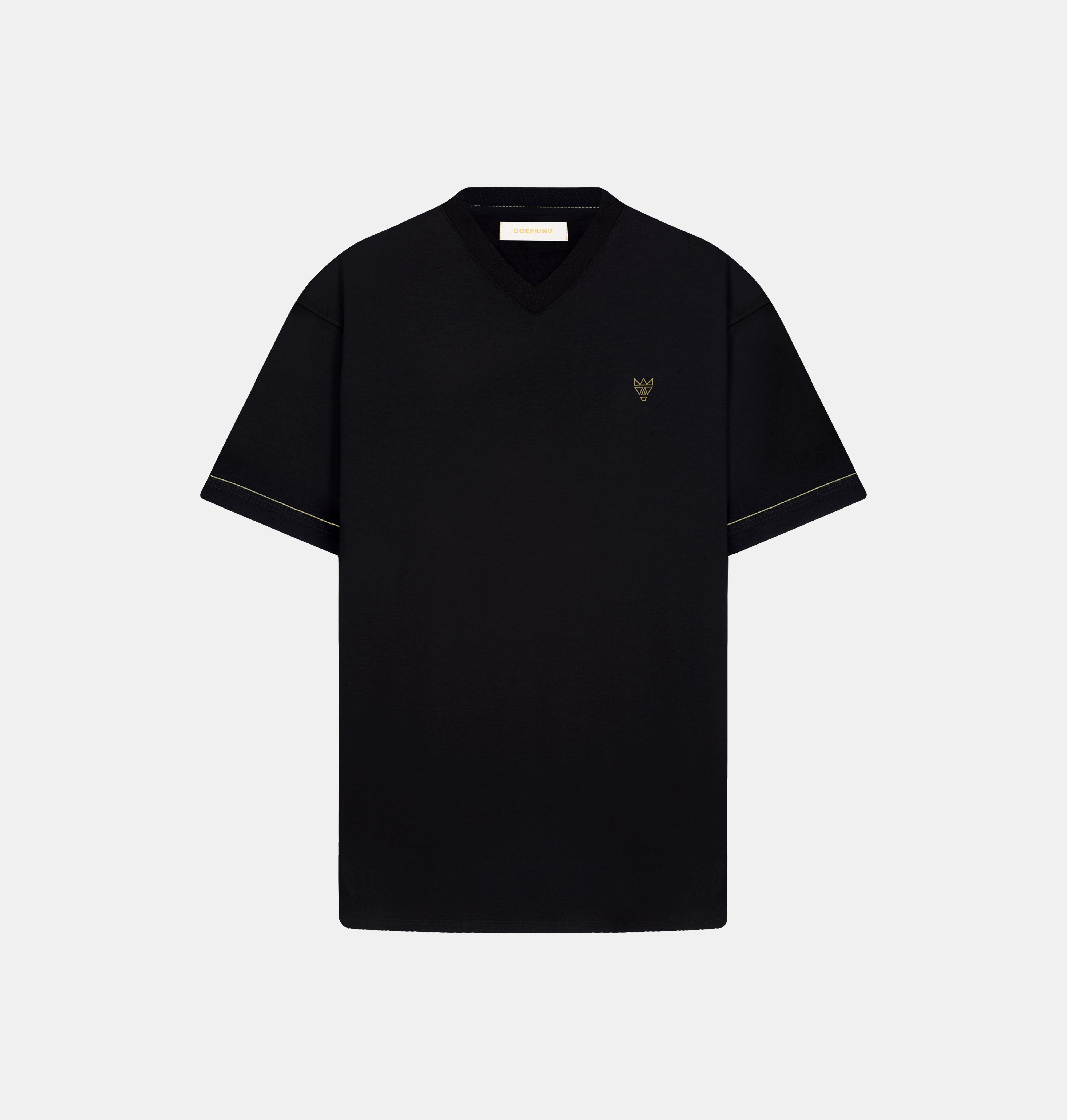 Doerkind Luxury Peruvian Pima Cotton Black Men’s V-Neck T-shirt