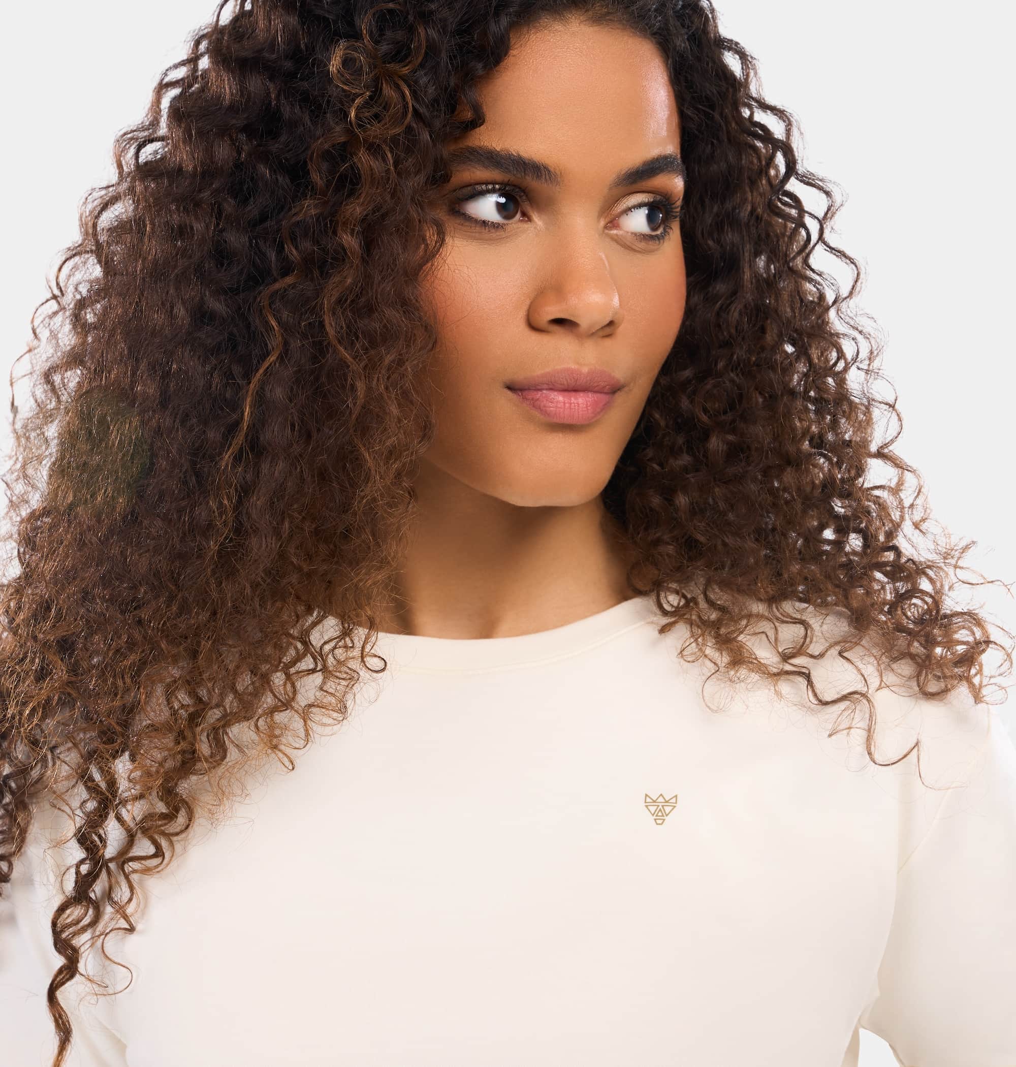 Doerkind Luxury Pimadelica Pima cotton Beige Women’s Crop Top Relaxed Fit 