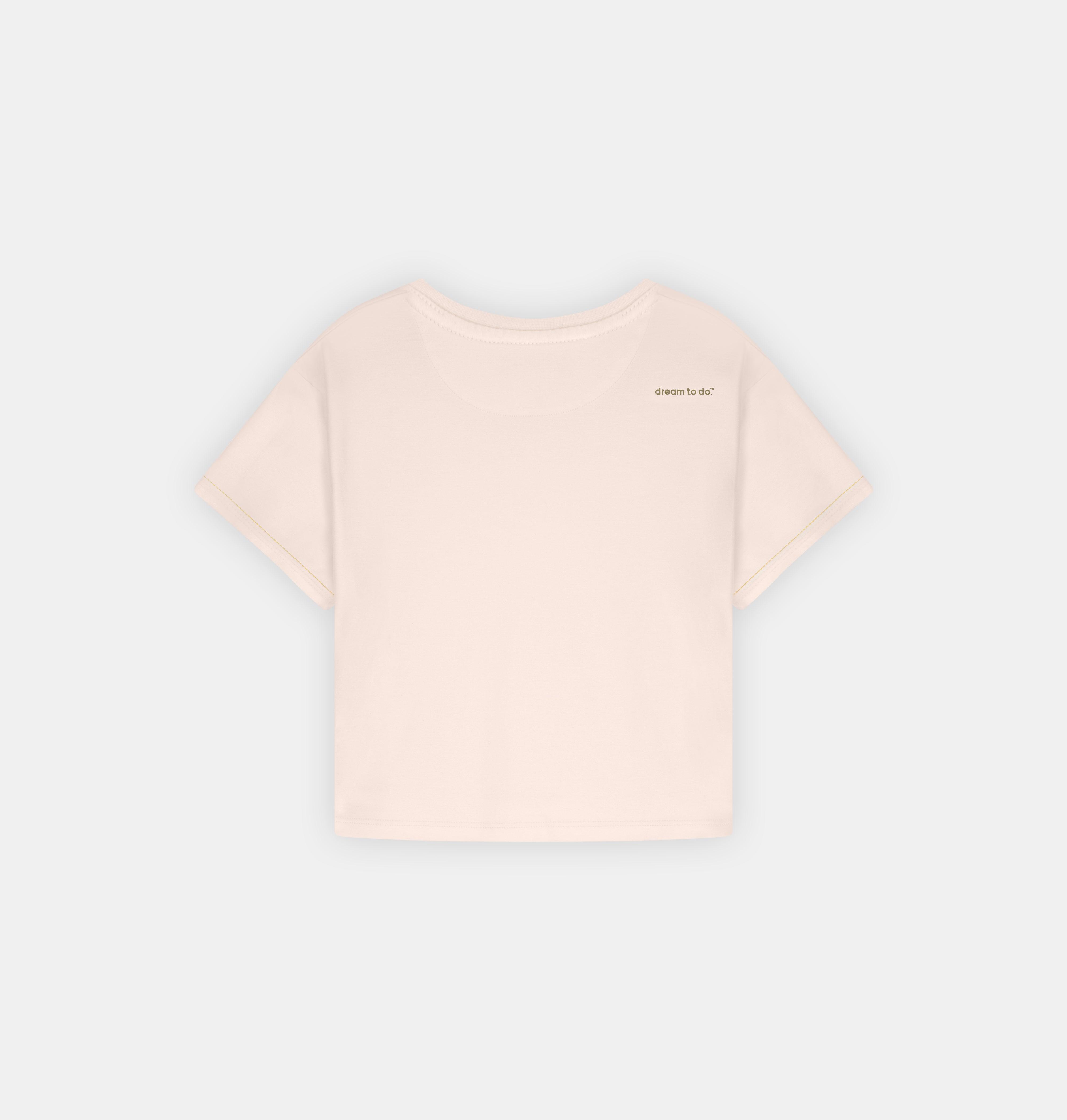 Doerkind Luxury Pimadelica Pima cotton Cream Women’s Crop Top Relaxed Fit 