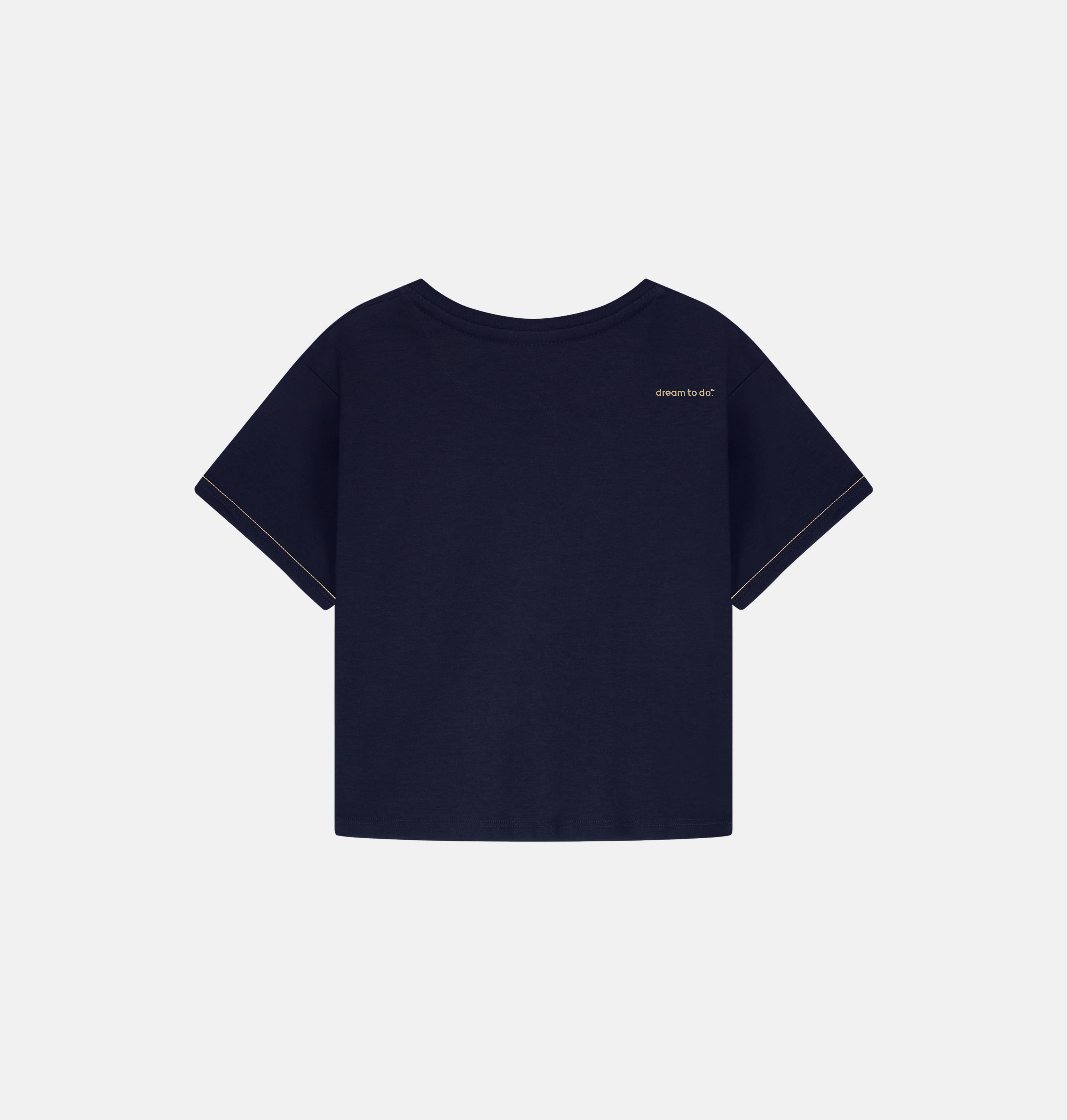Luxury  Women Relaxed Crop Top - Navy - 100% Soft Pima Cotton - Doerkind