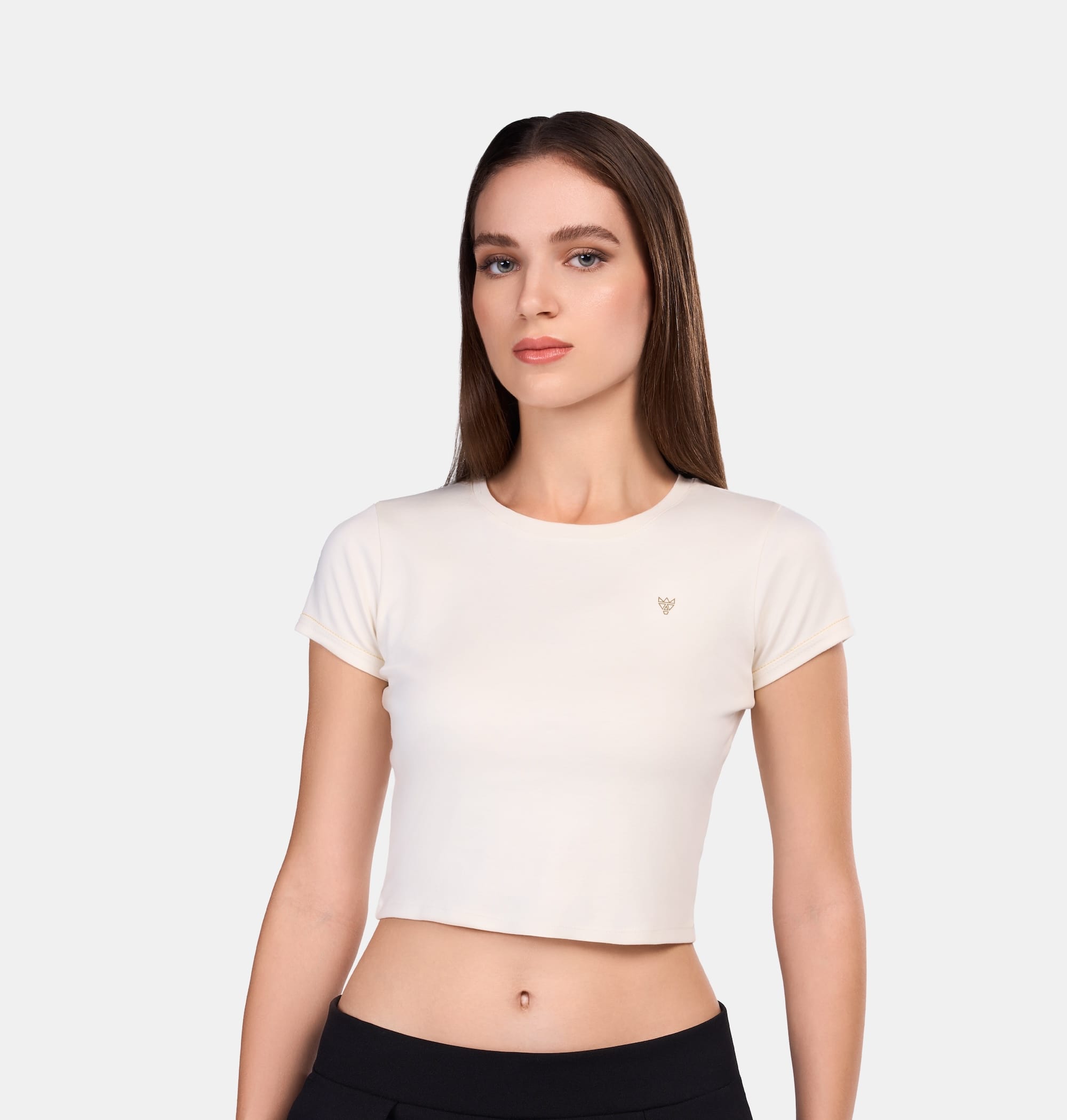 Doerkind Luxury Peruvian Pima cotton White Women’s Slim Crop Top