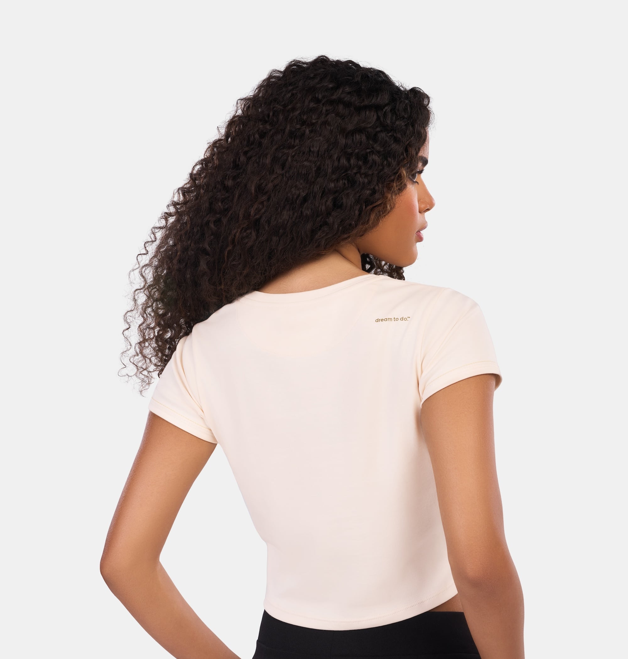 Doerkind Luxury Peruvian Pima cotton Cream Women’s Slim Crop Top