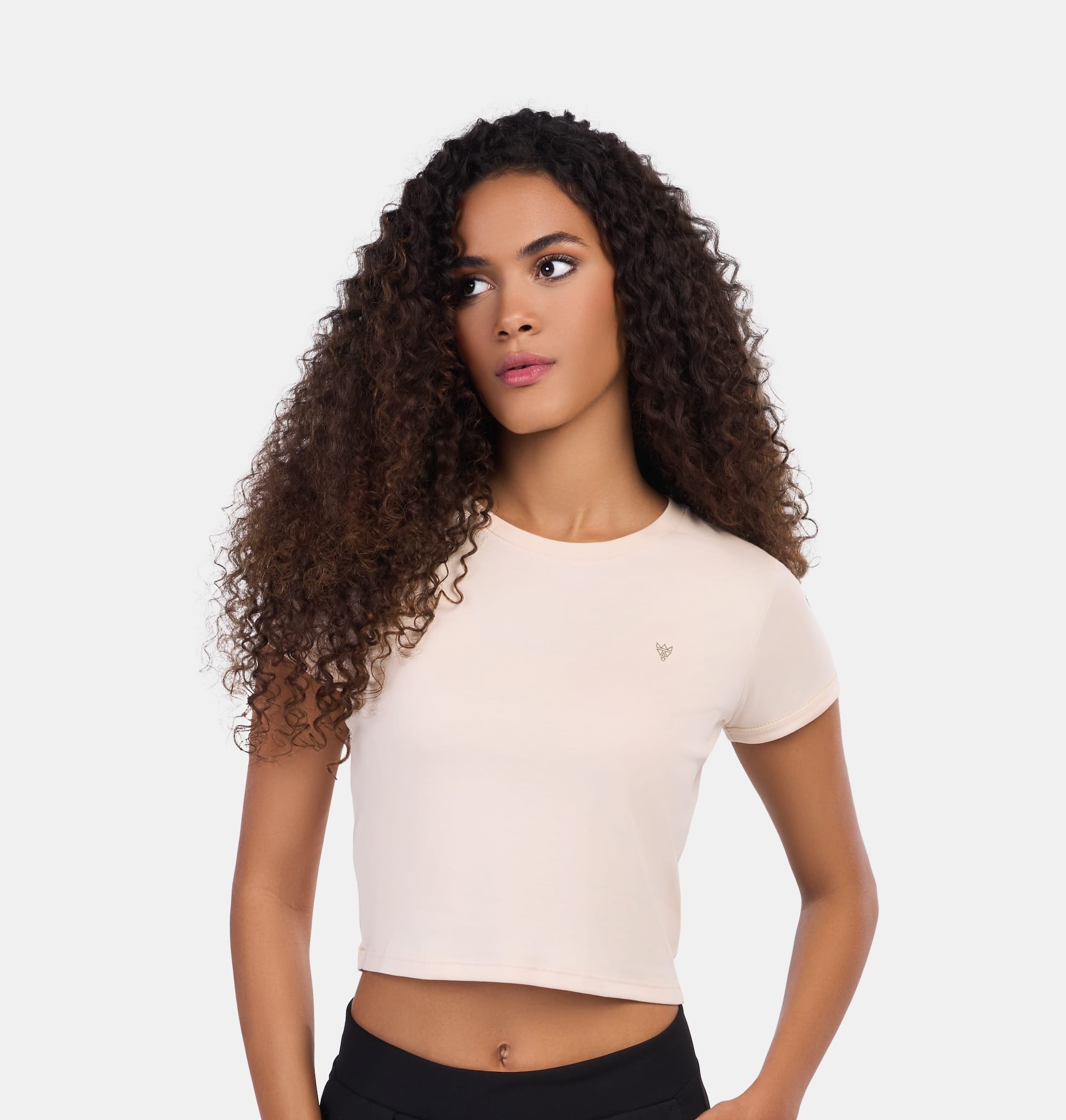 Doerkind Luxury Peruvian Pima cotton Cream Women’s Slim Crop Top