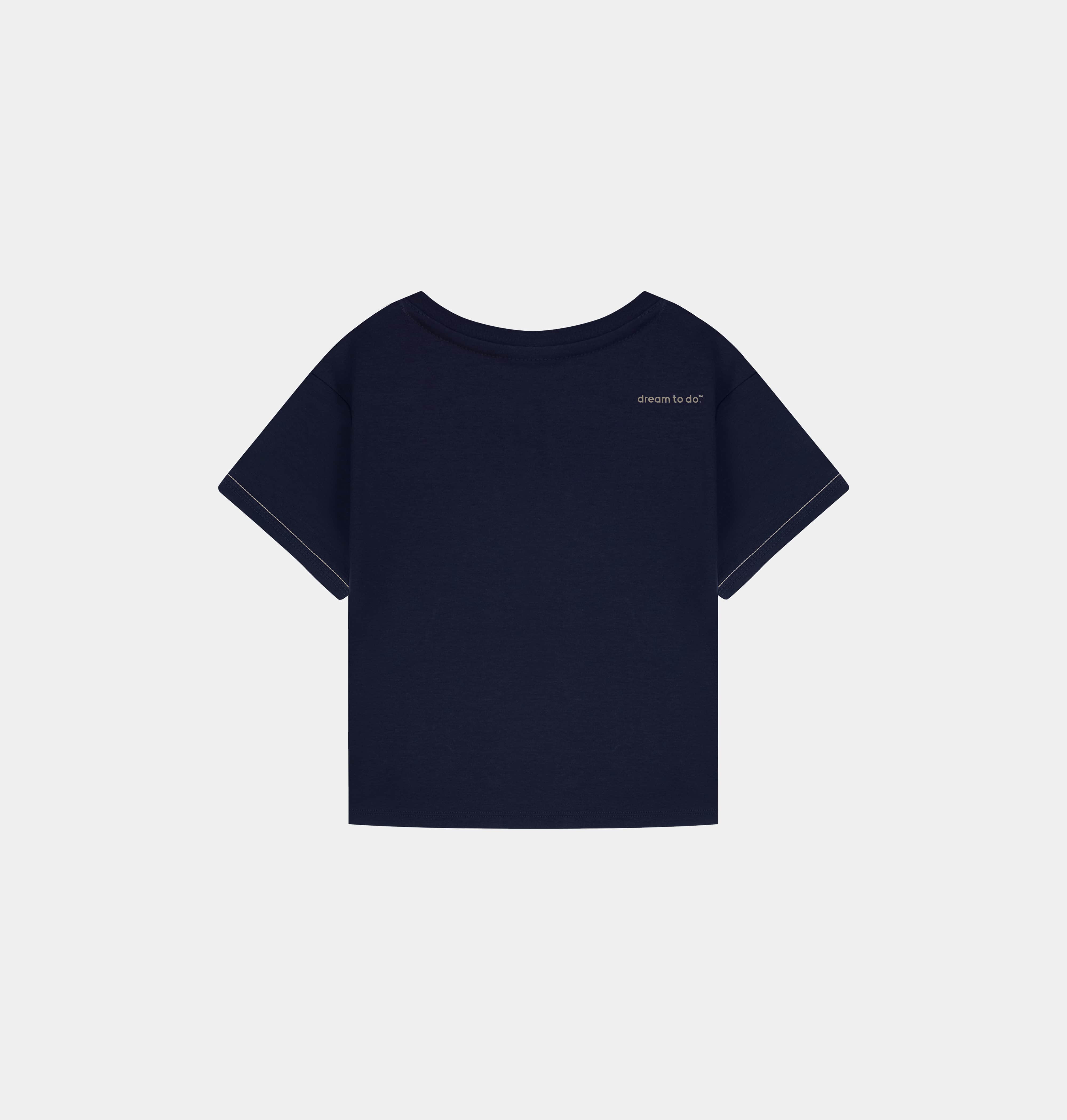 Doerkind Luxury Peruvian Pima cotton Navy Blue Women’s Slim Crop Top