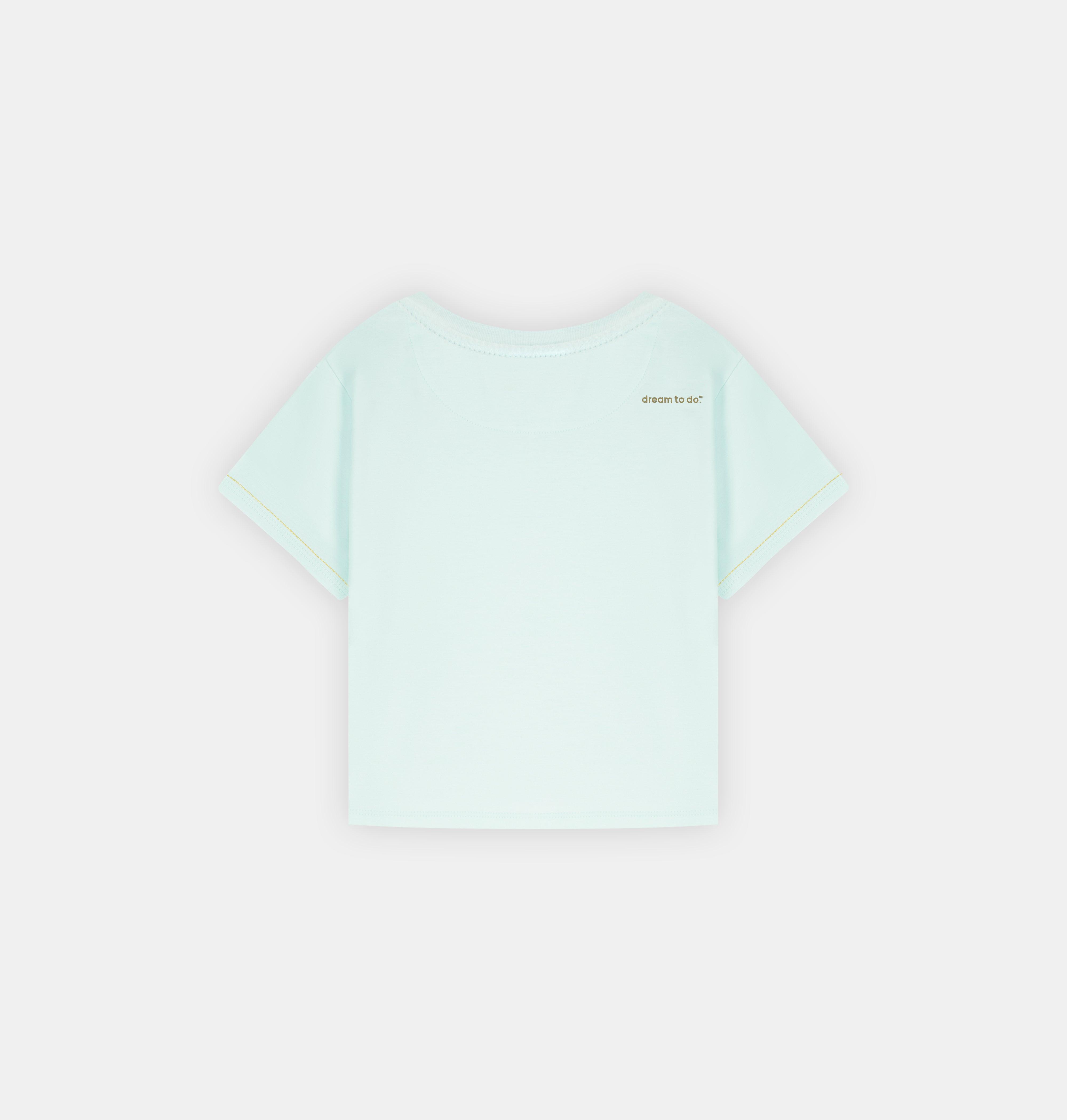 Doerkind Luxury Peruvian Pima cotton Aqua Women’s Slim Crop Top