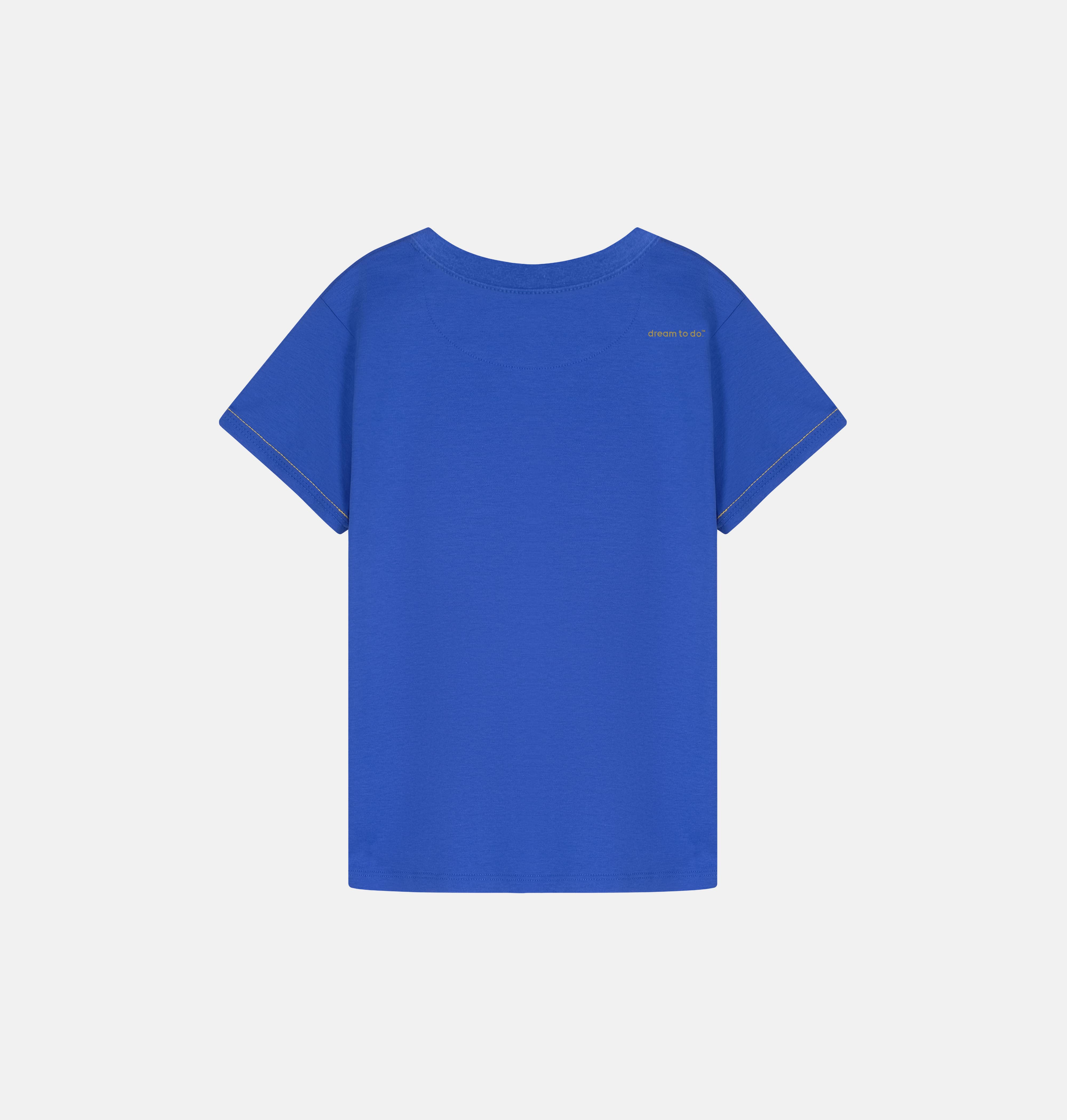 Luxury  Women T-Shirt Blue 100% Soft Pima Cotton - Doerkind