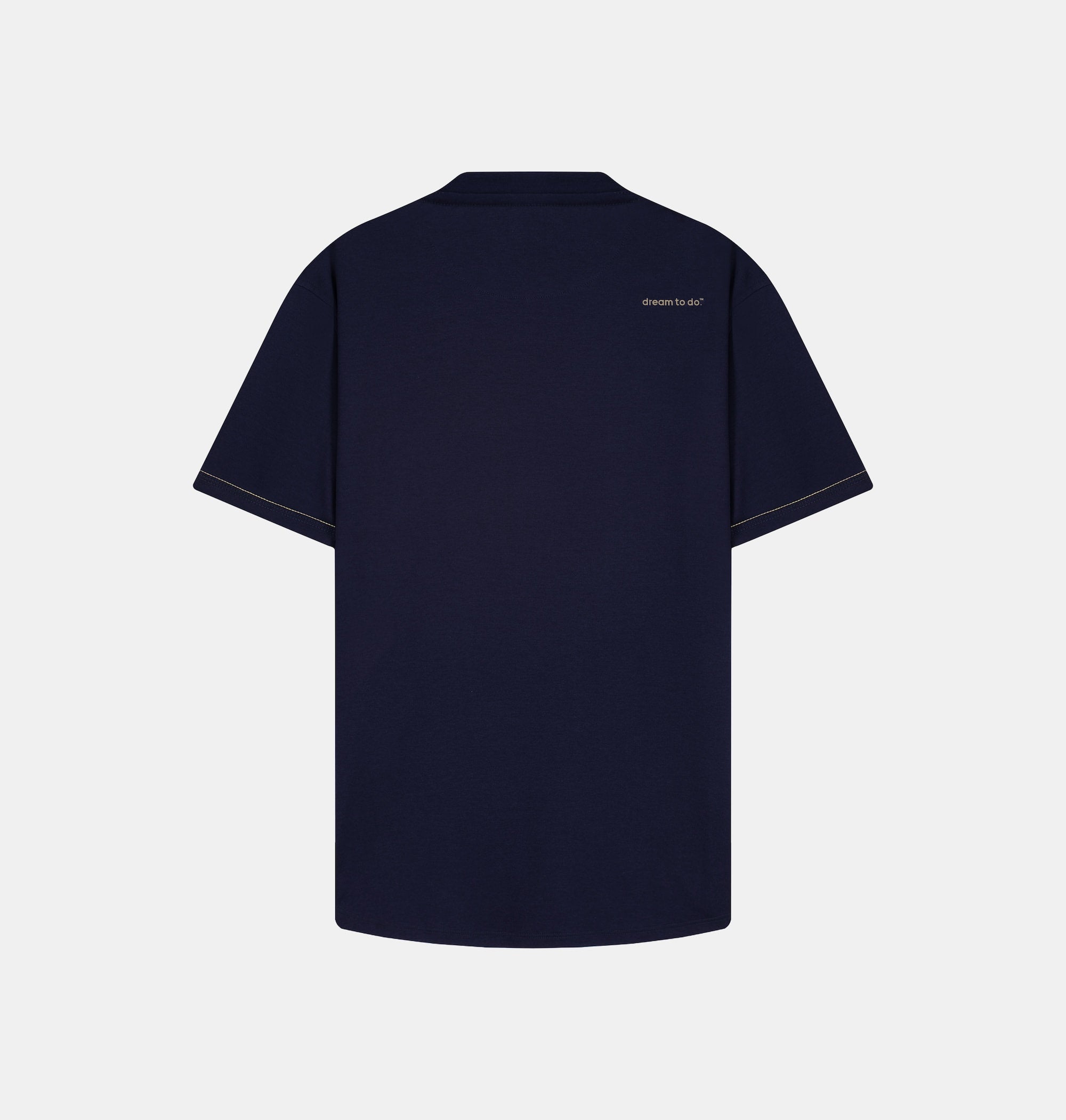 Doerkind luxury Peruvian Soft Pima Cotton Navy Blue Men’s T-shirt Curved hem