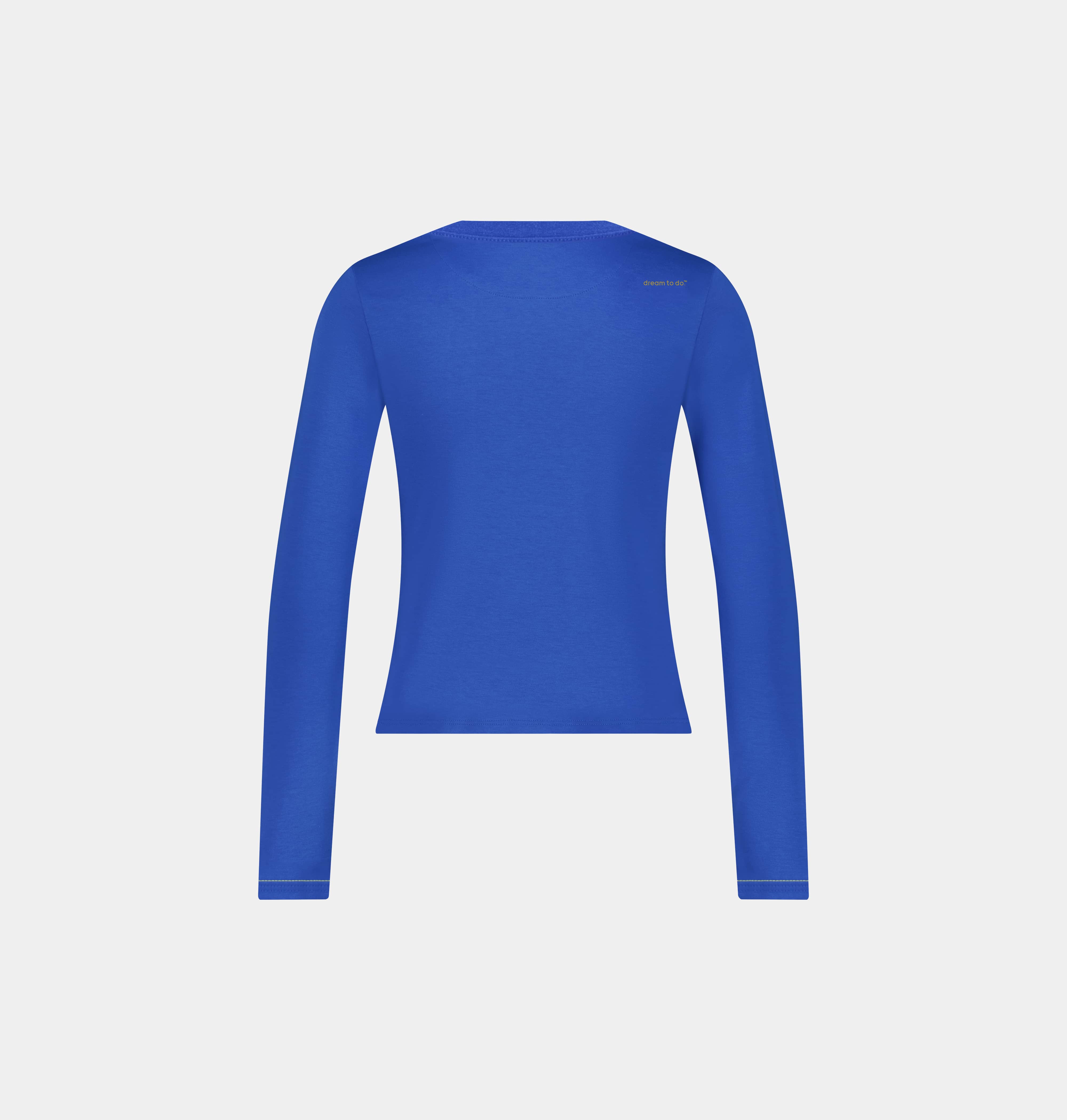 Doerkind Luxury Peruvian Pima cotton Women’s Long Sleeve T-Shirt in Blue