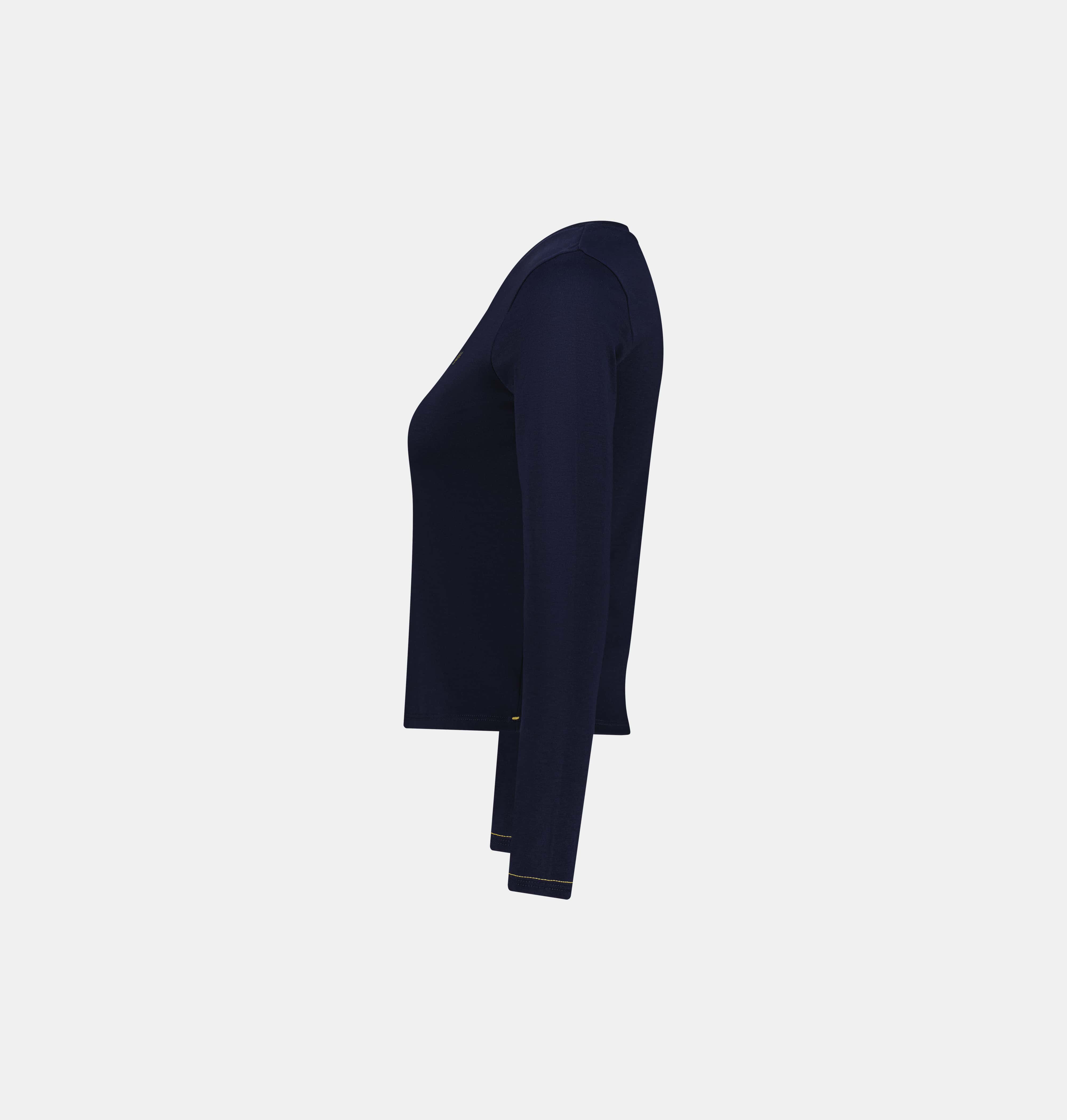 Doerkind Luxury Peruvian Pima cotton Women’s Long Sleeve T-Shirt in Navy Blue