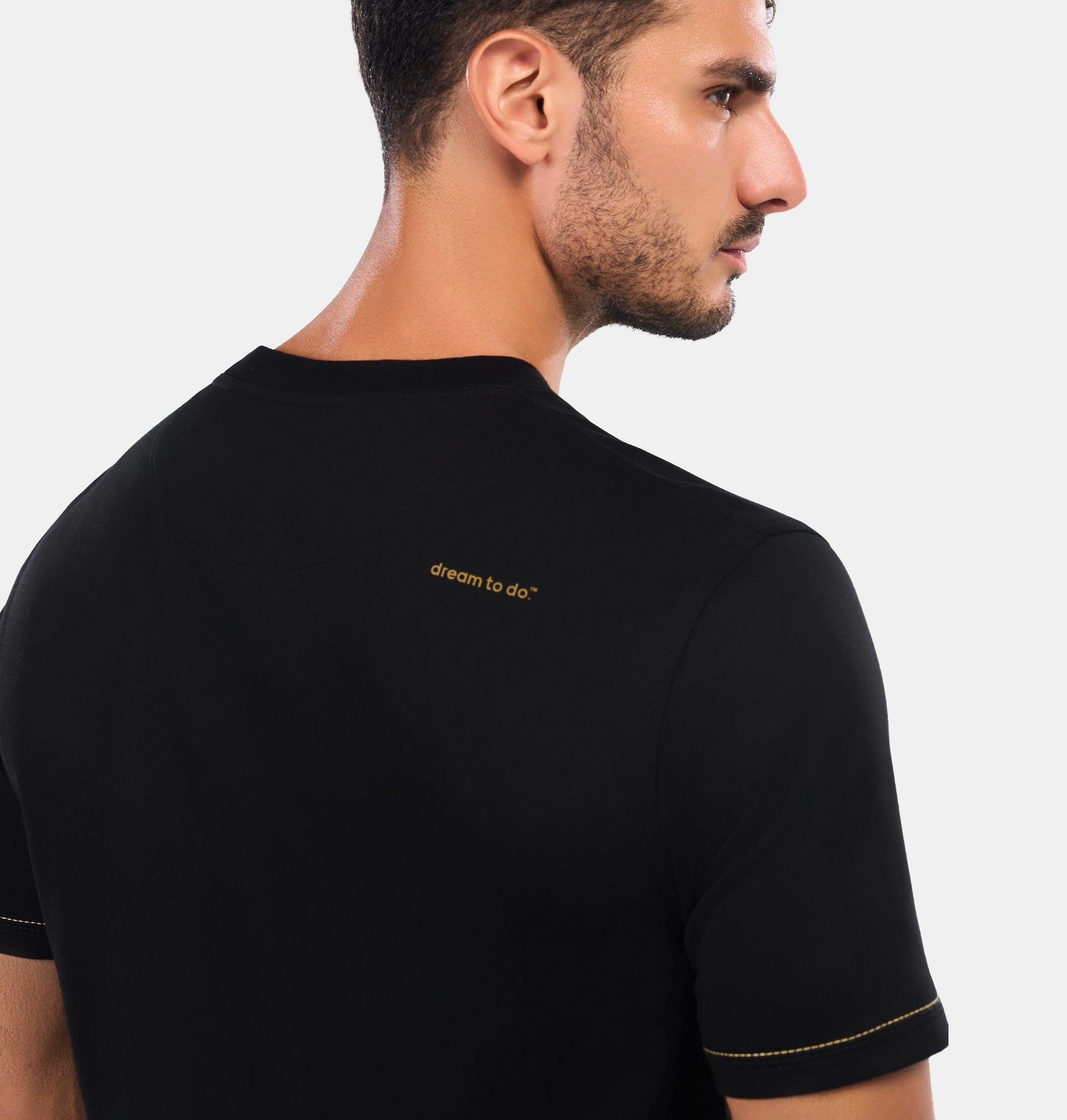 Doerkind Luxury Pimadelica Pima Cotton Black Men’s T-shirt Split Hem