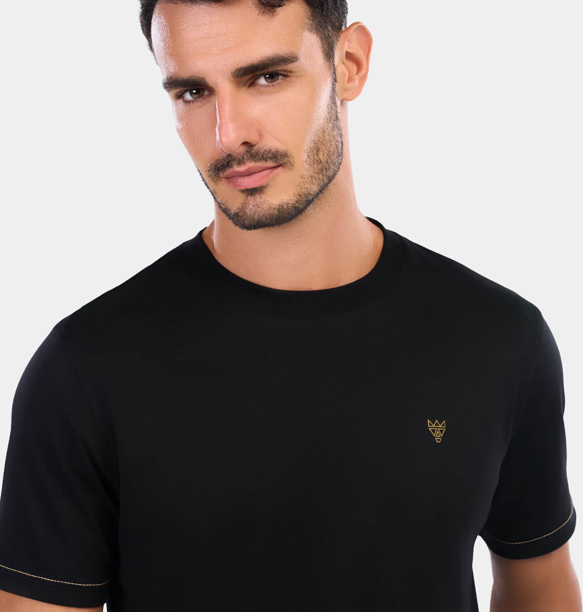 Doerkind Luxury Pimadelica Pima Cotton Black Men’s T-shirt Split Hem
