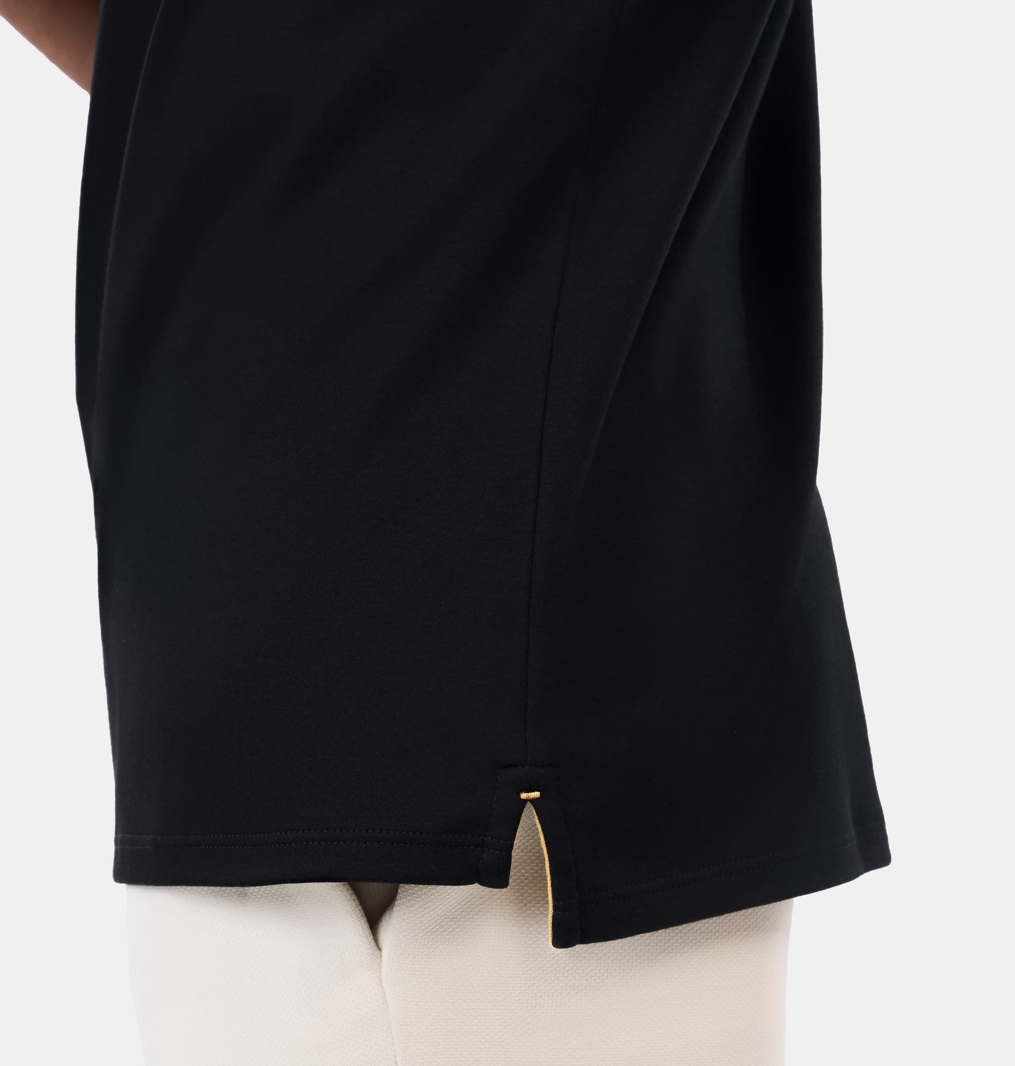 Doerkind Luxury Pimadelica Pima Cotton Black Men’s T-shirt Split Hem