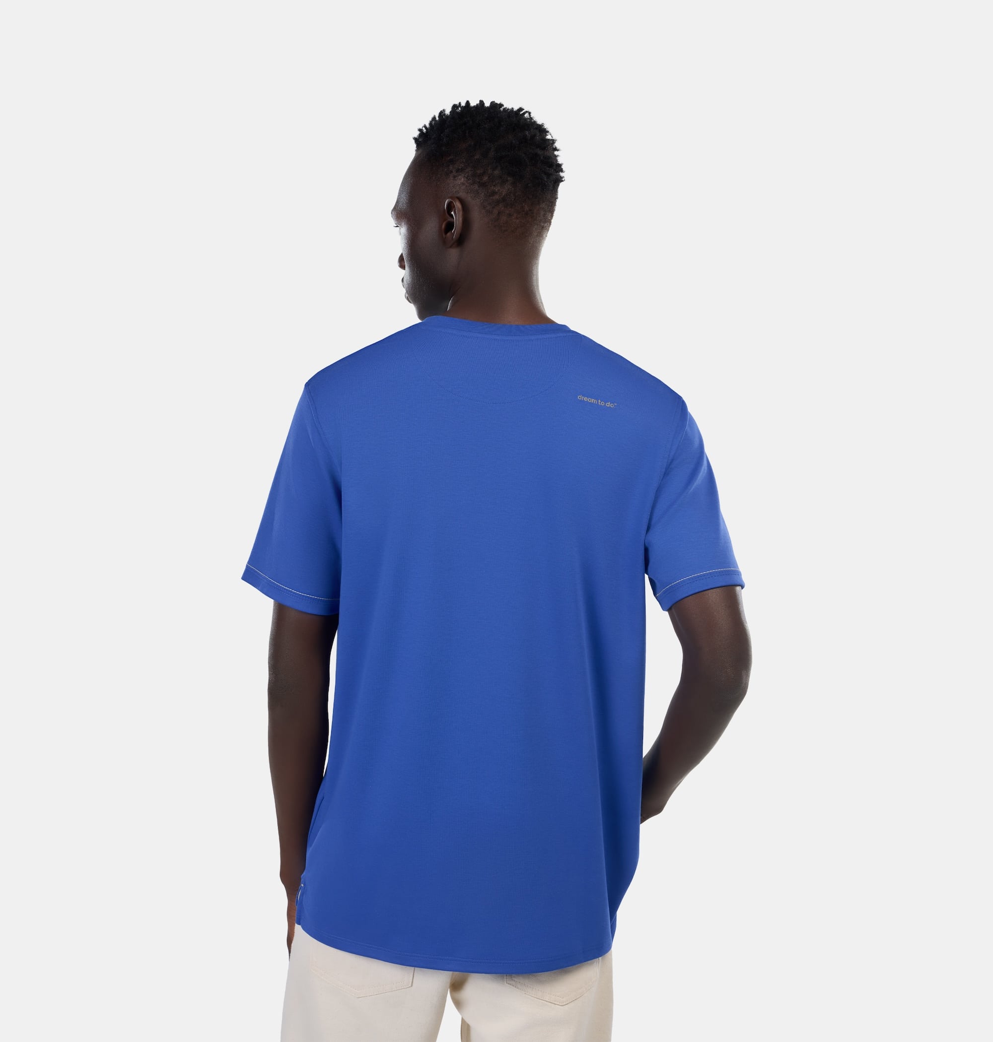 Doerkind Luxury Pimadelica Pima Cotton Blue Men’s T-shirt Split Hem