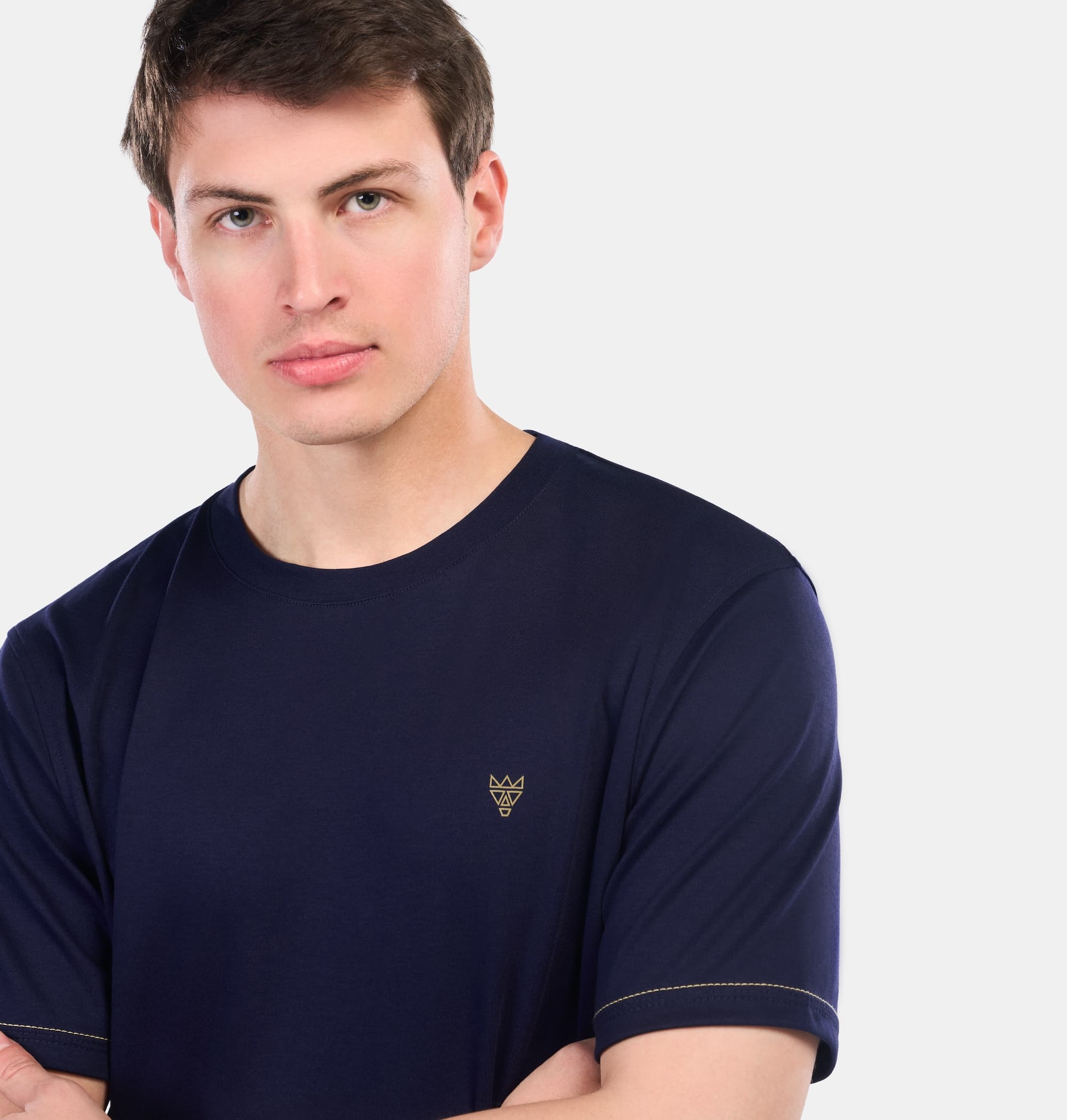 Doerkind Luxury Pimadelica Pima Cotton Navy Blue Men’s T-shirt split hem